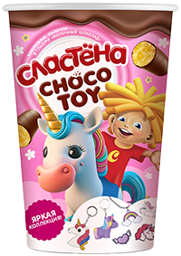 Кукурузные палочки "Сластена", Choco toy в глазури "Молочный шоколад", "Яркая коллекция"