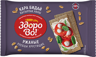Хлебцы хрустящие "Здорово!", Ржаные, 75 гр.
